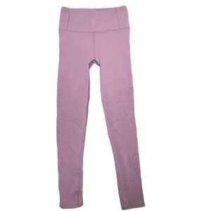 Lululemon Reveal Crop Zen Expression Vintage Mauve 4 Leggings